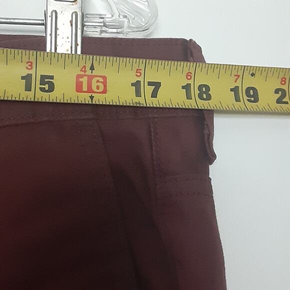 Levis Pants Mens 36x30 Maroon Flat Front White Tab Canvas - Picture 7 of 9